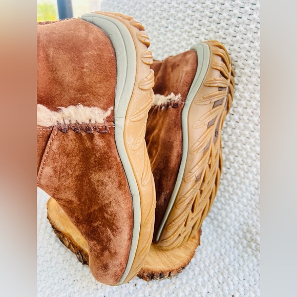 Patagonia Lugano Chimney Women’s Primaloft Furry Suede Snow Boots Sz 7.5 EU - Picture 10 of 11